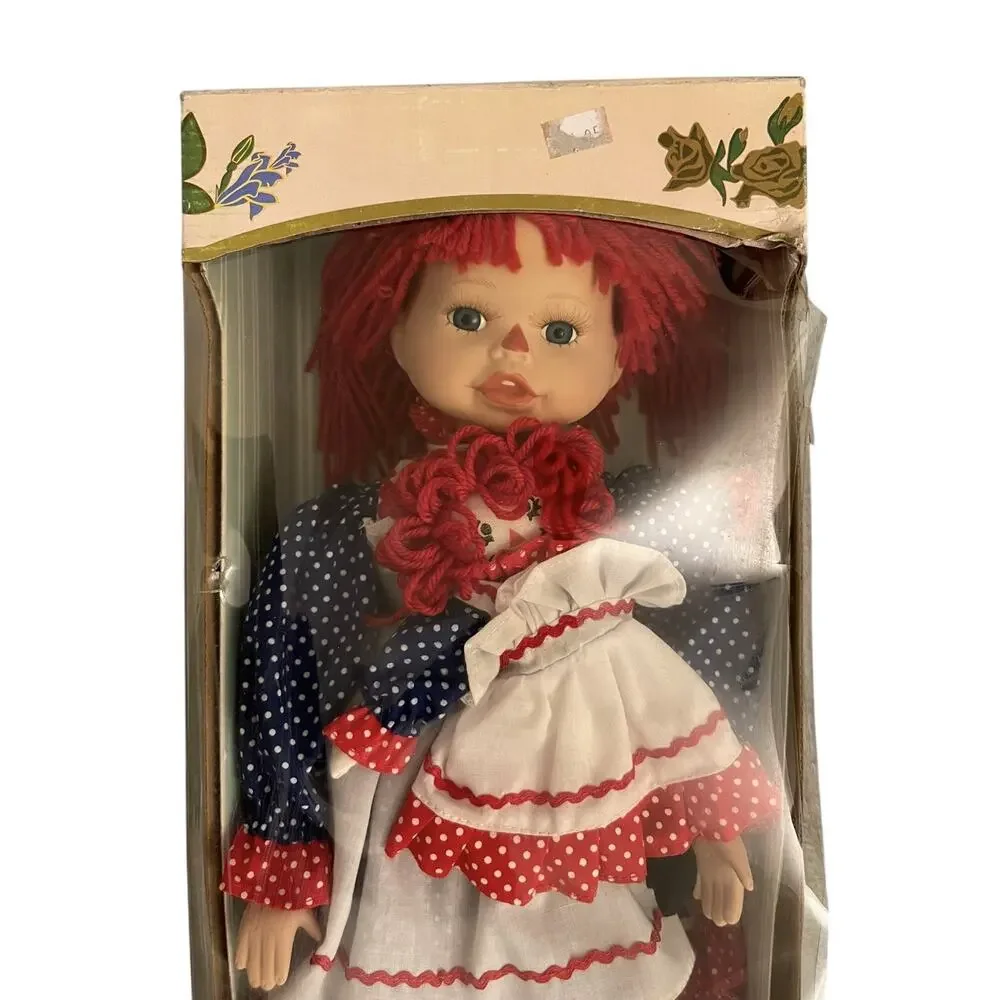 Vintage Raggedy ann Collectible Porcelain Doll Kingsgate The Doll Crafter NIB